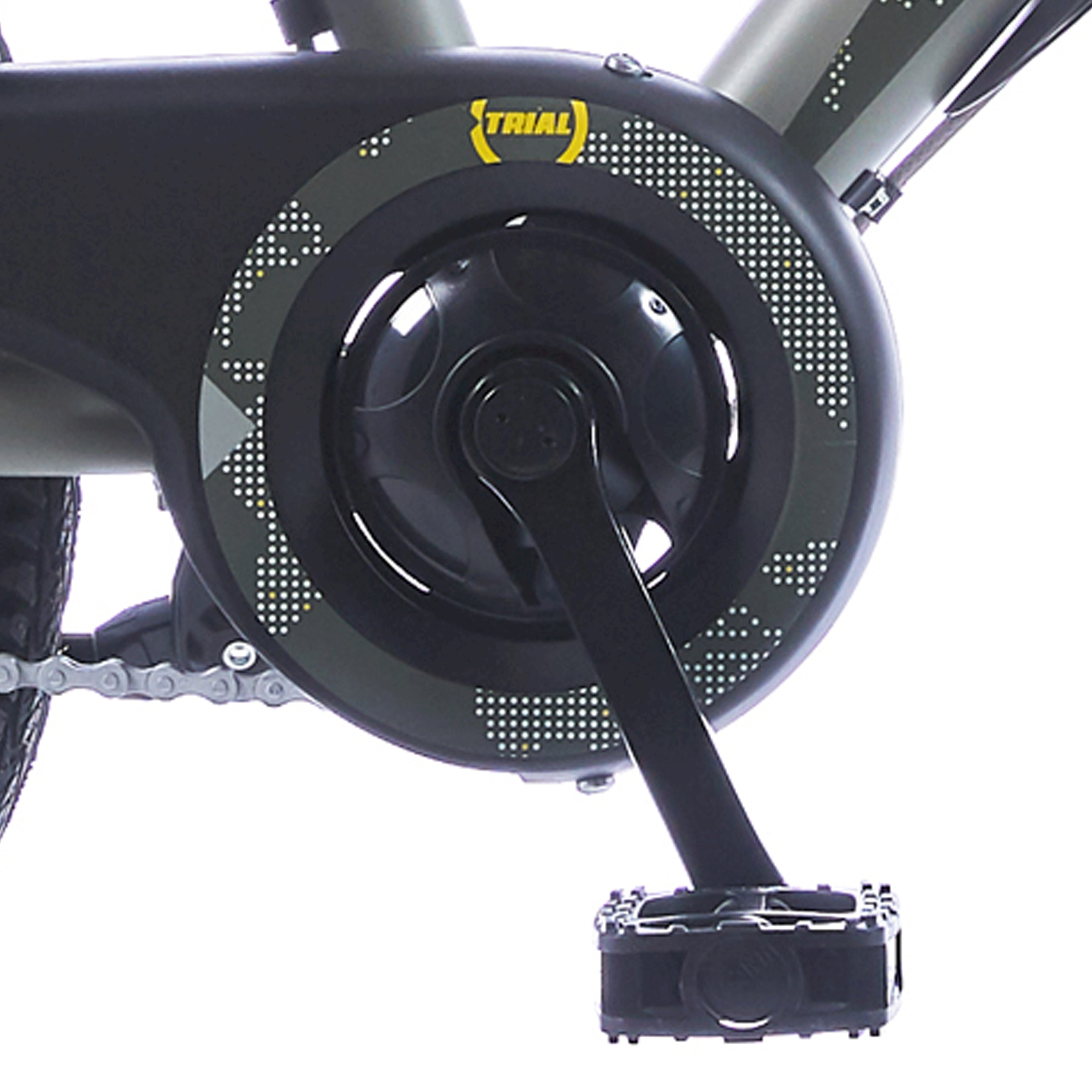 Alpina crankstel 36t 127 mat zwart met schijf