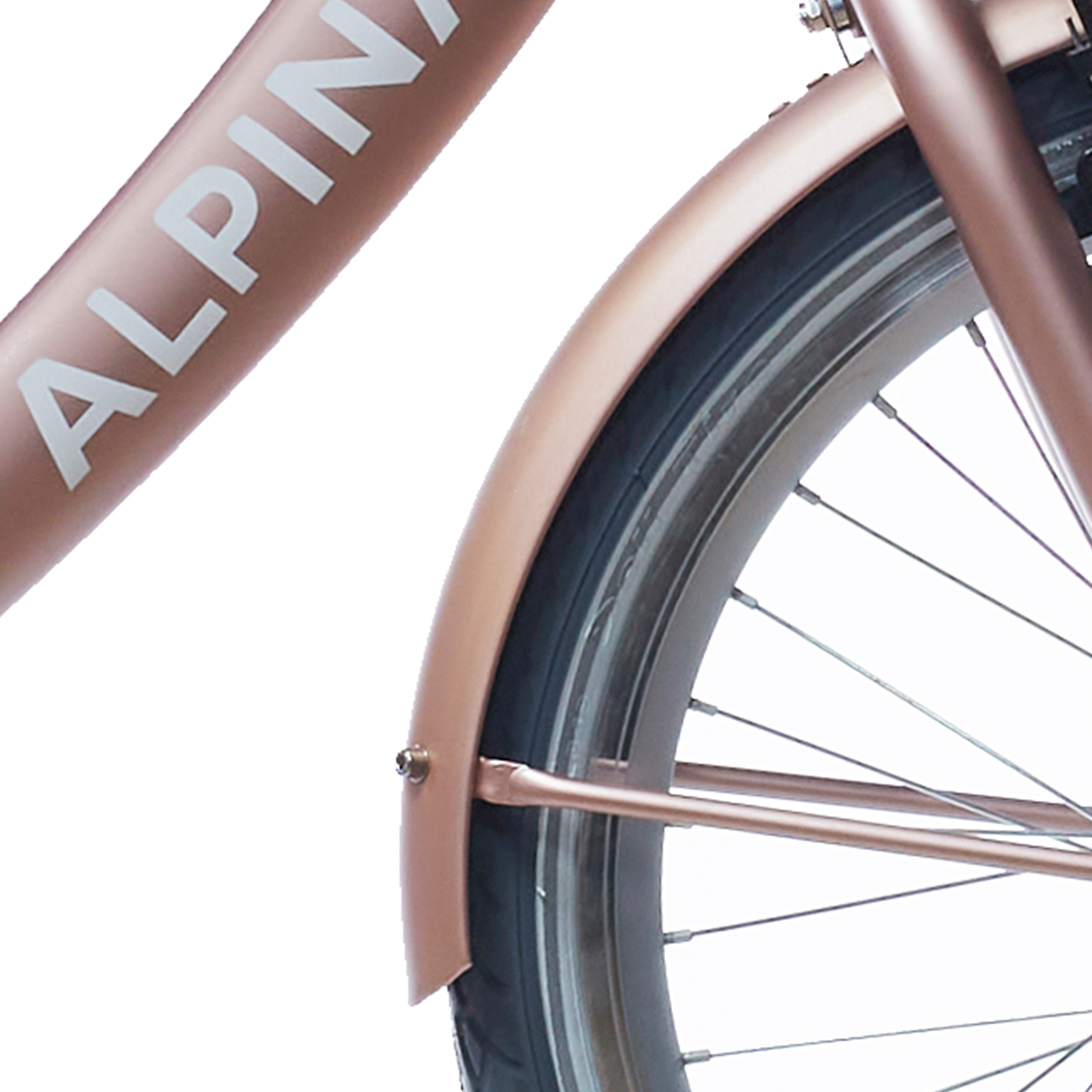Alpina spatbordset + stang 20 clubb roségoud mat