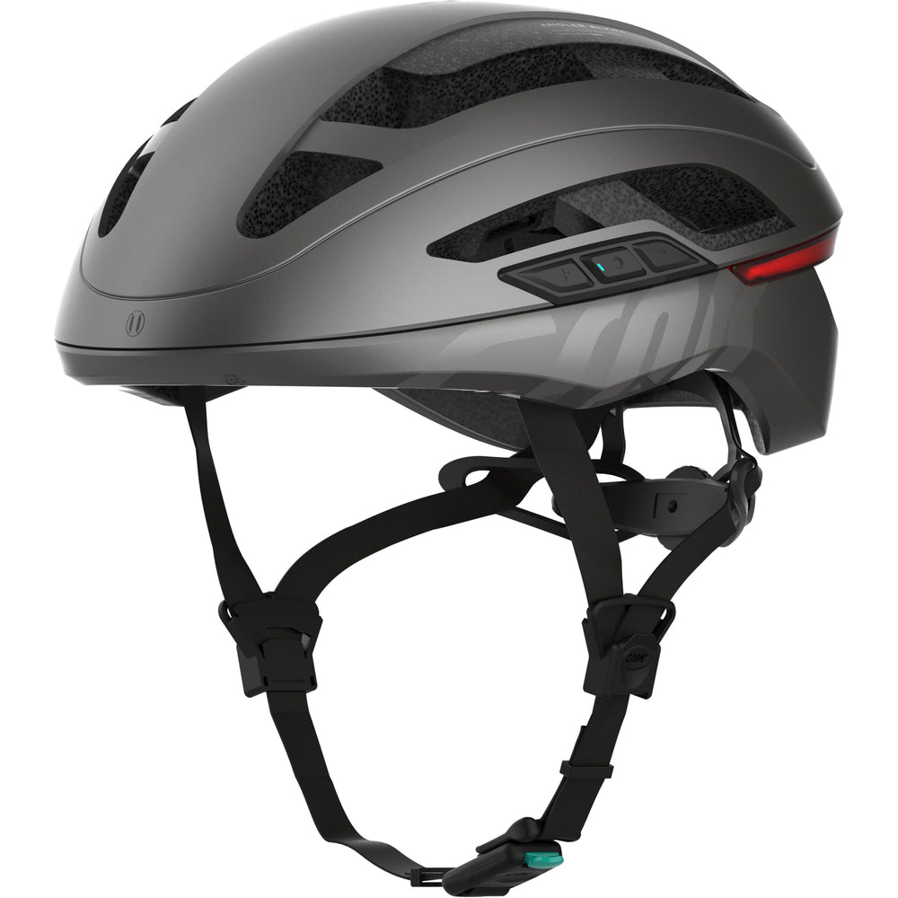 Crnk smarthelm visser alpha metallic zwart m 53-57cm