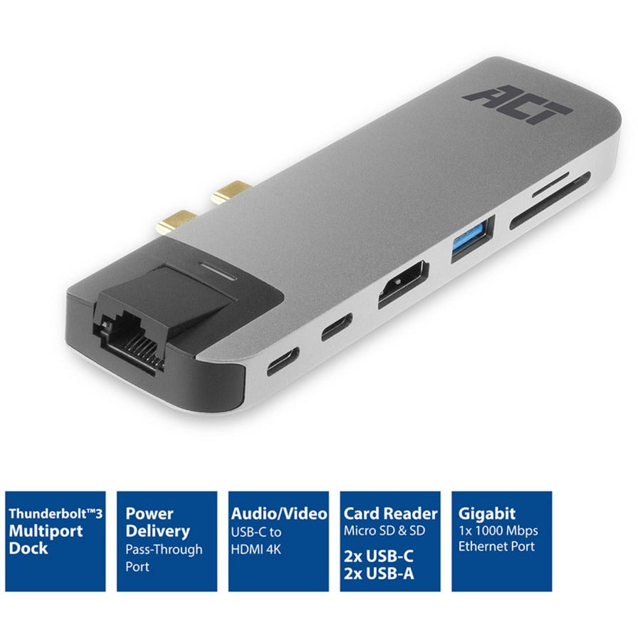 ACT Connectiviteit USB-C Thunderbolt 3 naar HDMI multipoort adapter