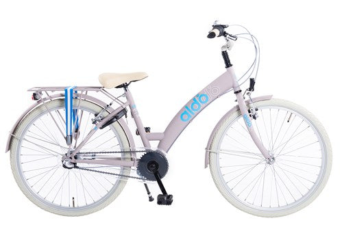Aldo 24 inch wave fiets 3v grijs rosé