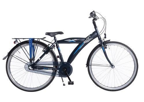 Aldo 26 inch roadstar fiets 3v mat blauw blauwe streep