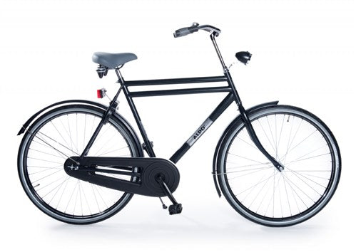Aldo 28 inch opafiets kale dubbele buis 57cm mat zwart