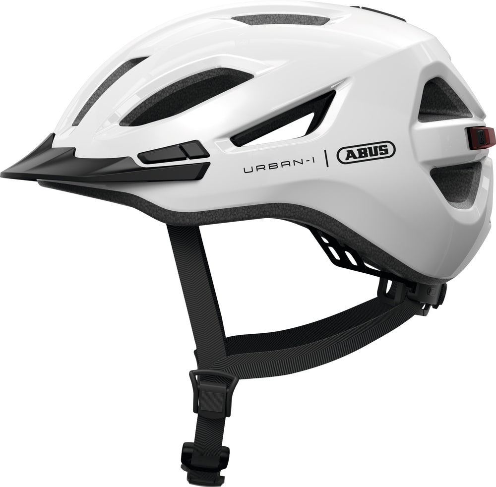 Abus fietshelm urban-i 4.0 shiny white s - 51-55 cm - wit - geschikt voor gebruik op elektrische fietsen - stadsfietsen - 250 g
