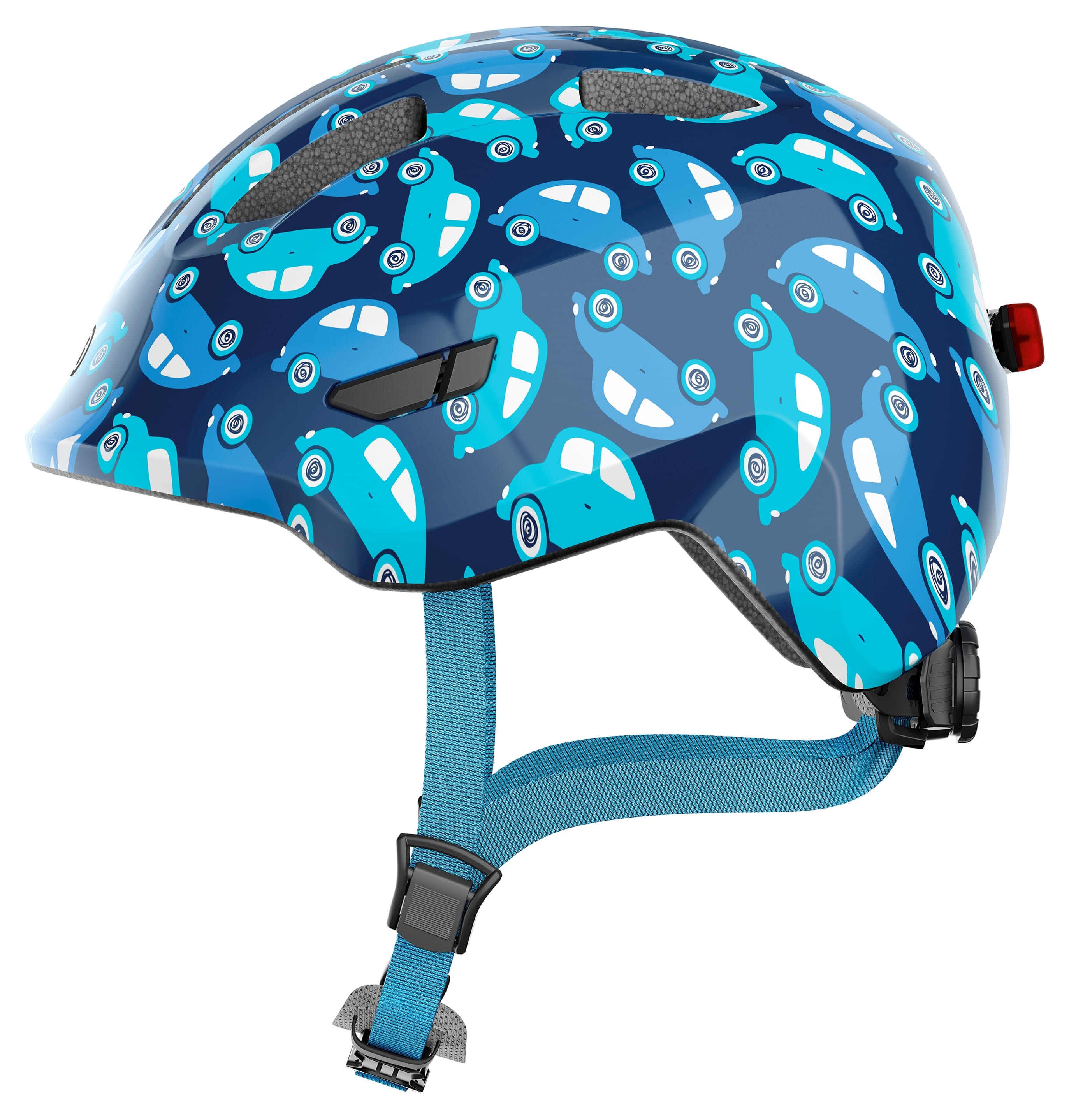 Abus Helm Smiley 3.0 LED blauwe auto M 50-55cm