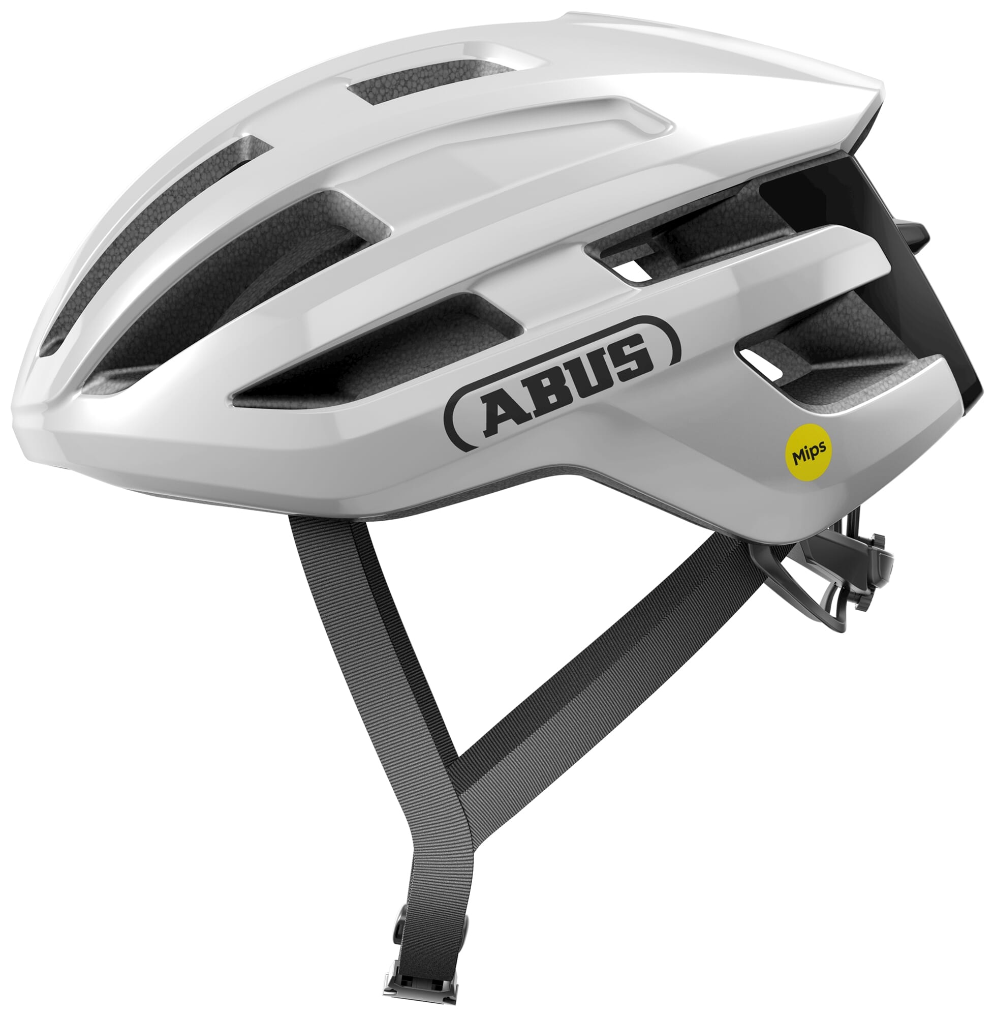 Abus helm powerdome mips glanzend wit m 54-58cm