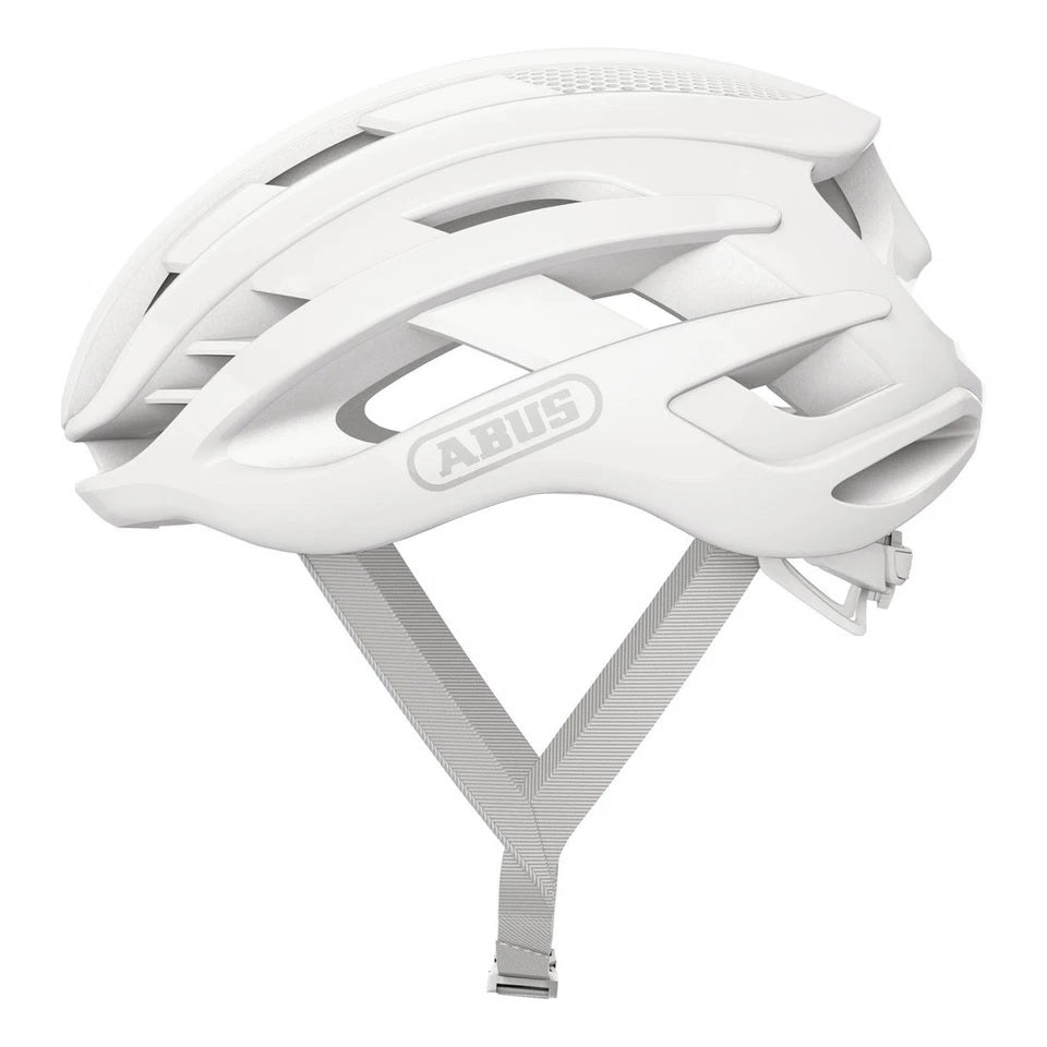 Abus fietshelm airbreaker pure white s - 51-55 cm - wit - geschikt voor gebruik op racefietsen - gravelbikes - 200 g
