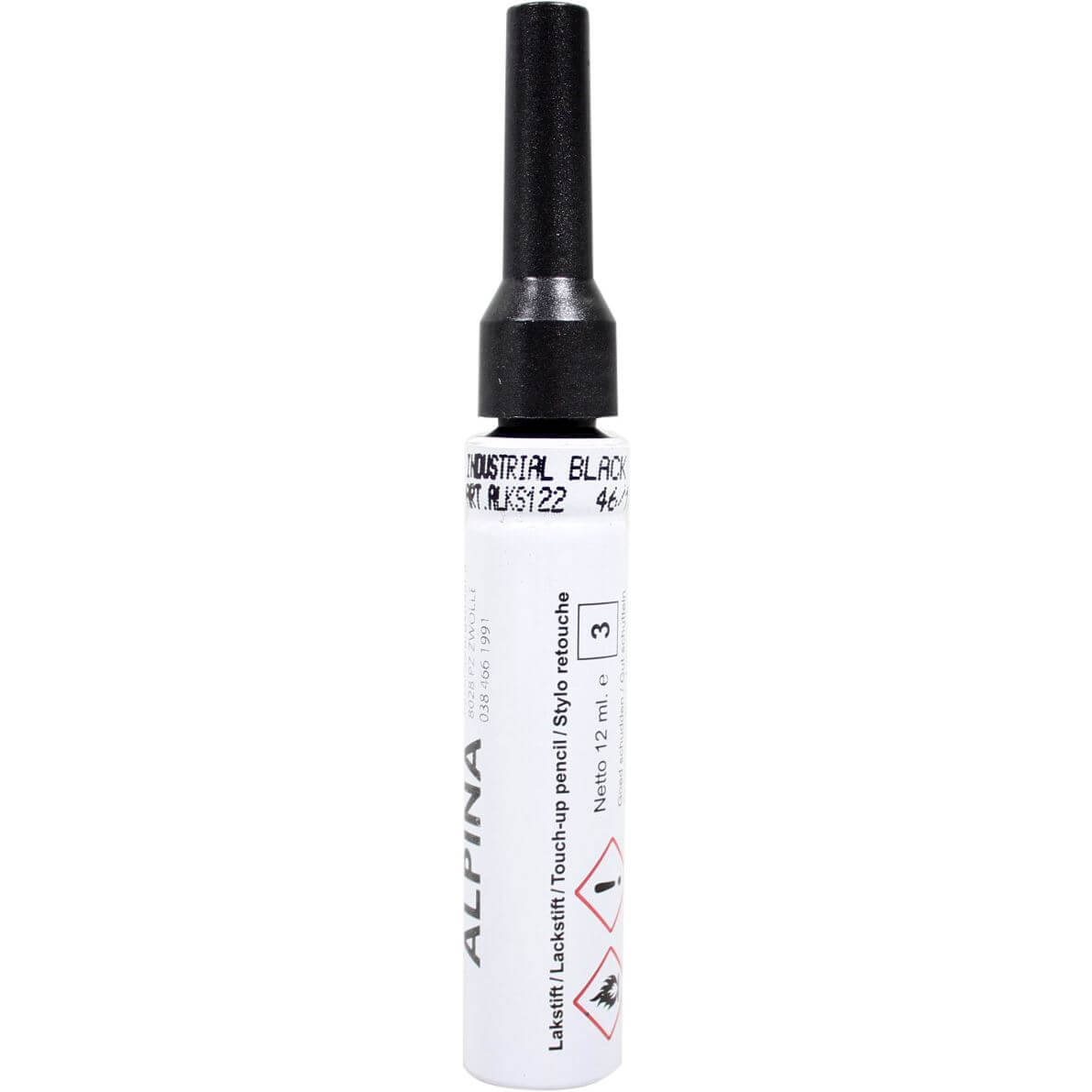 Alpina lakstift industrieel zwart pms10393