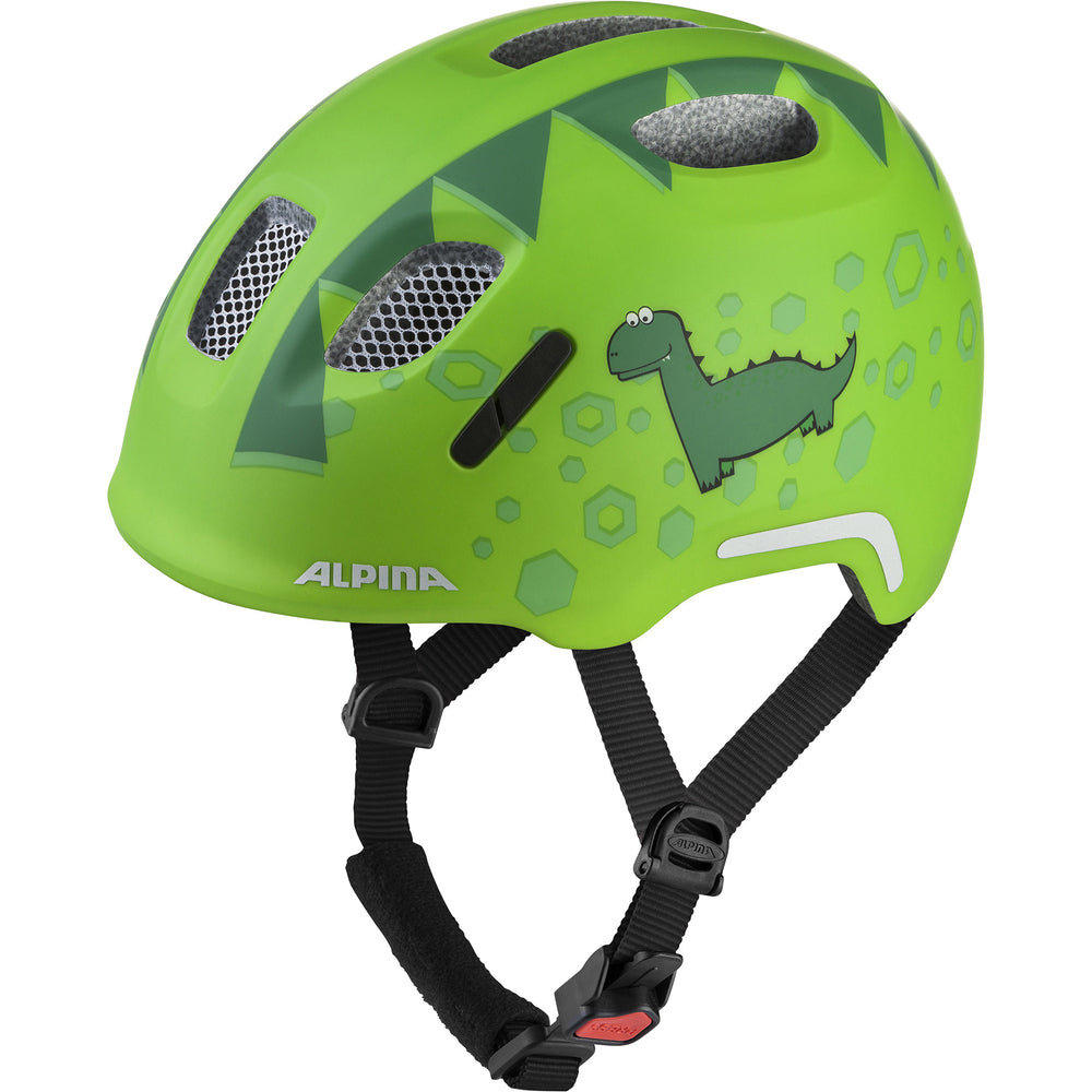 Olympic sportswear alpina sports kinderhelm ximo 2 flash green dino 49-54 mat