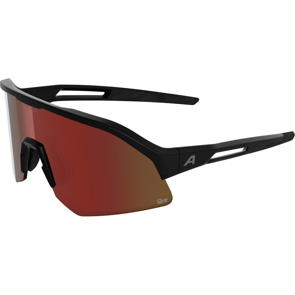 Alpina sports sportbril sonic hr m q-lite rode lens mat zwart