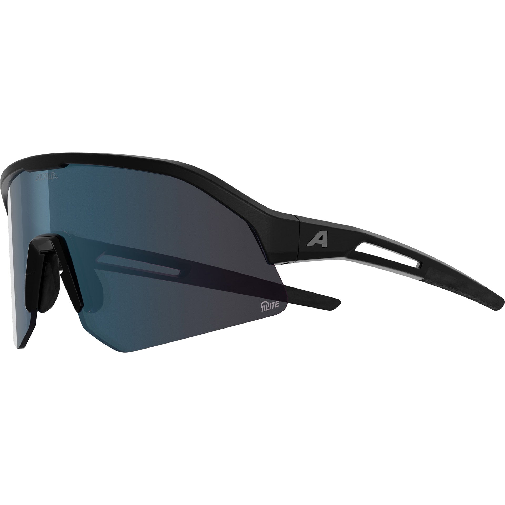 Alpina sports sportbril sonic hr m q-lite blauwe lens mat zwart
