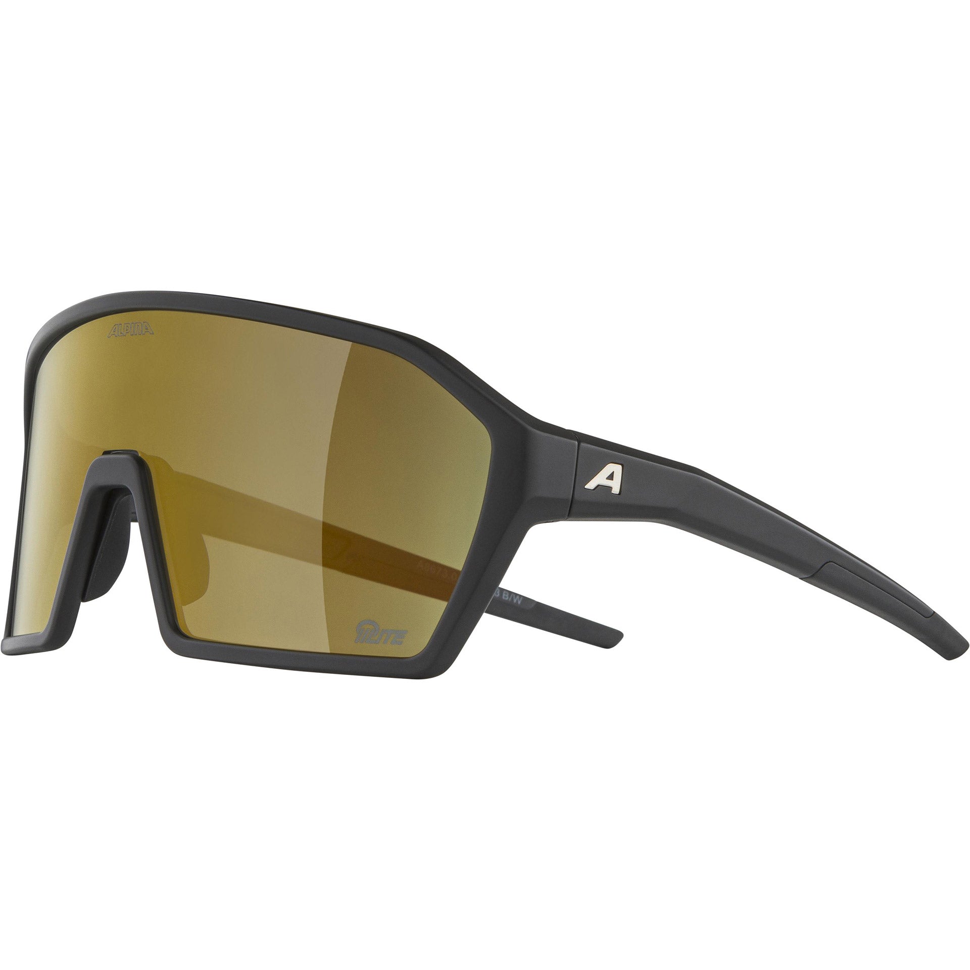 Alpina sports sportbril ram q-lite gouden spiegel zwart