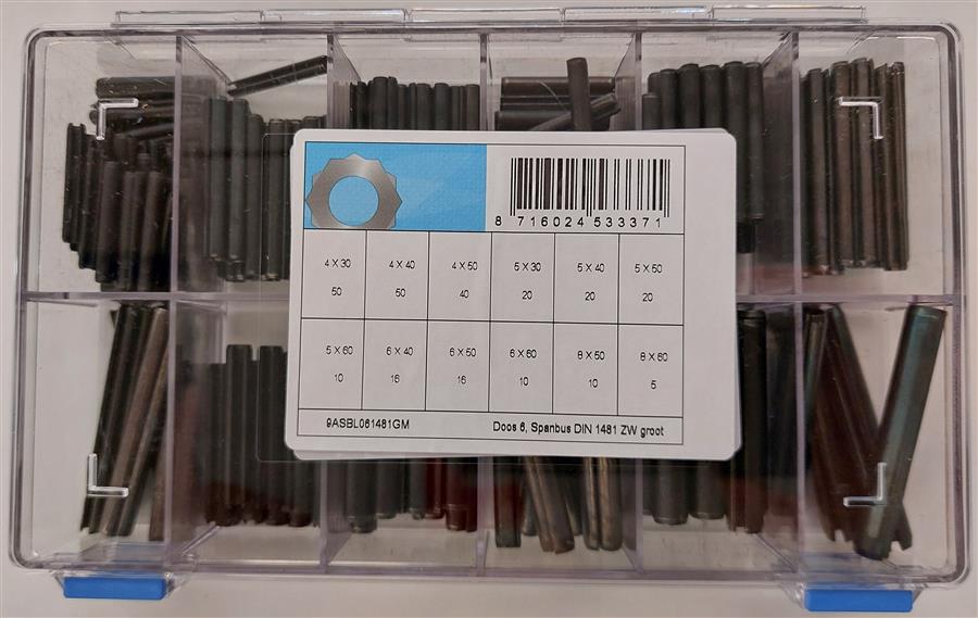 Assortiment spanbus d1481 zwart groot