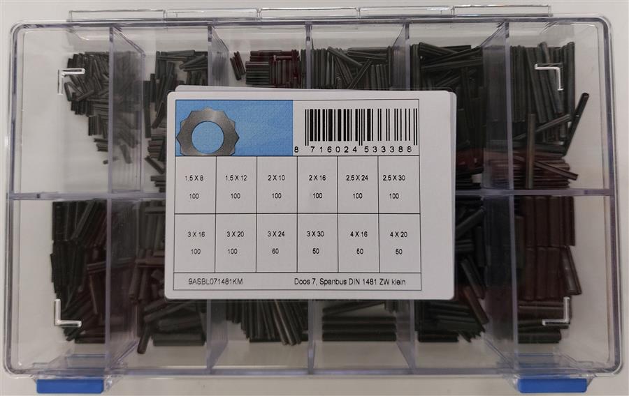 Assortiment spanbus d1481 zwart klein