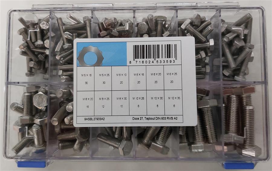 Assortiment tapbout d933 rvs a2
