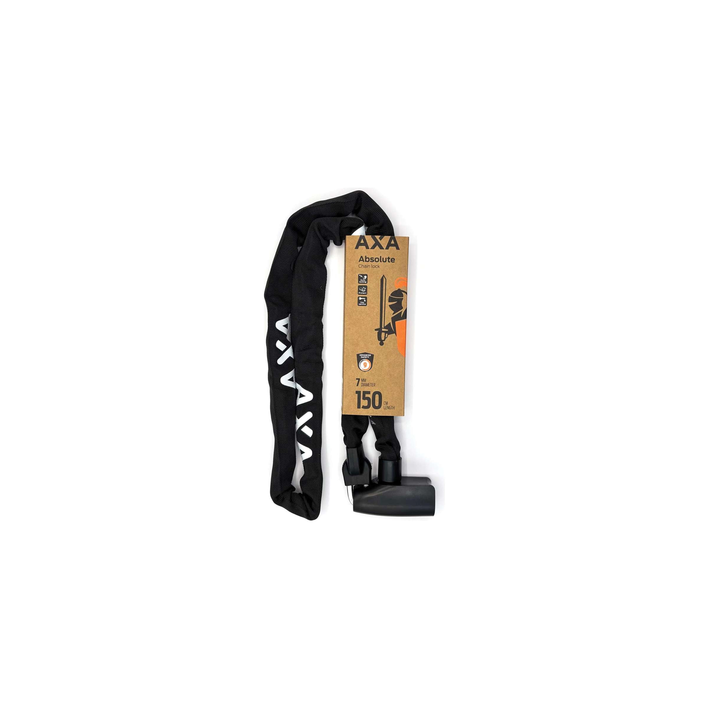 Axa kettingslot absolute 7-150 - zwart