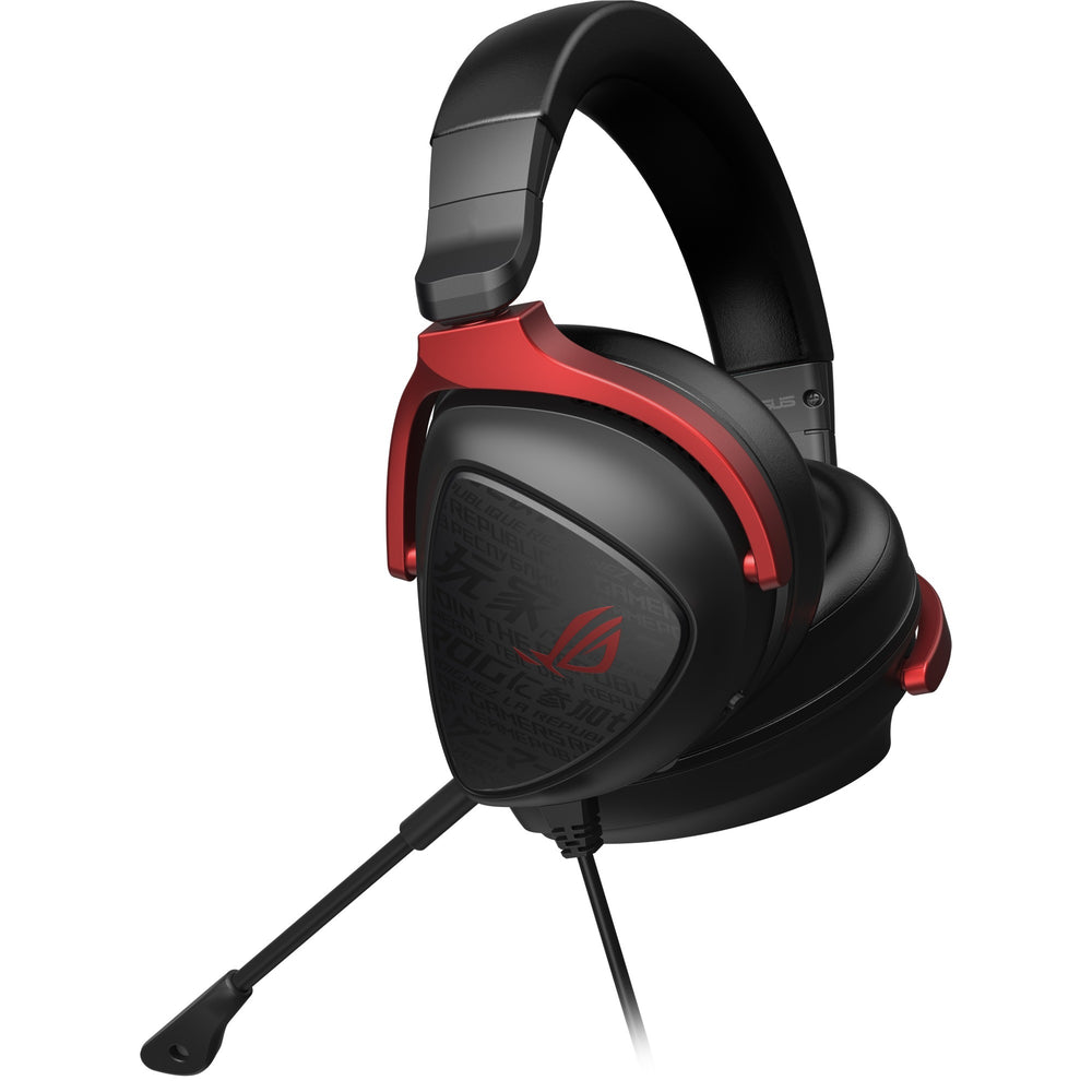 Asus rog delta s core over-ear gaming headset (zwart rood, pc, playstation 4, playstation 5, xbox one, xbox series x|s, nintendo switch)