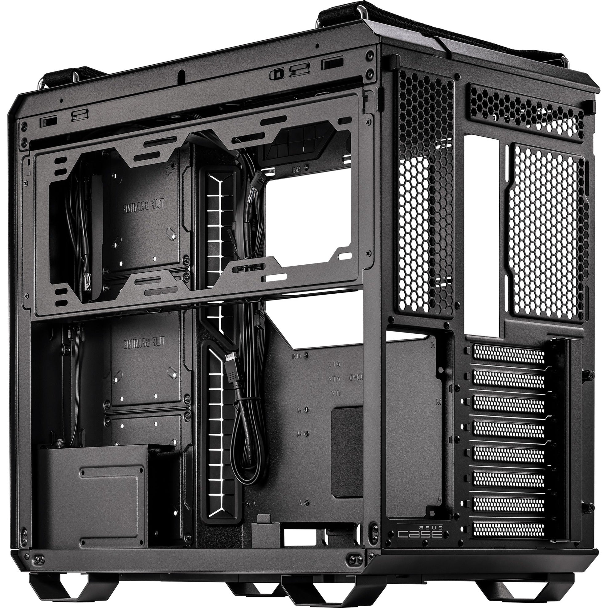 Asus tuf gaming gt502 plus midi tower behuizing (zwart | 2x usb-a | 1x usb-c | tempered glass)