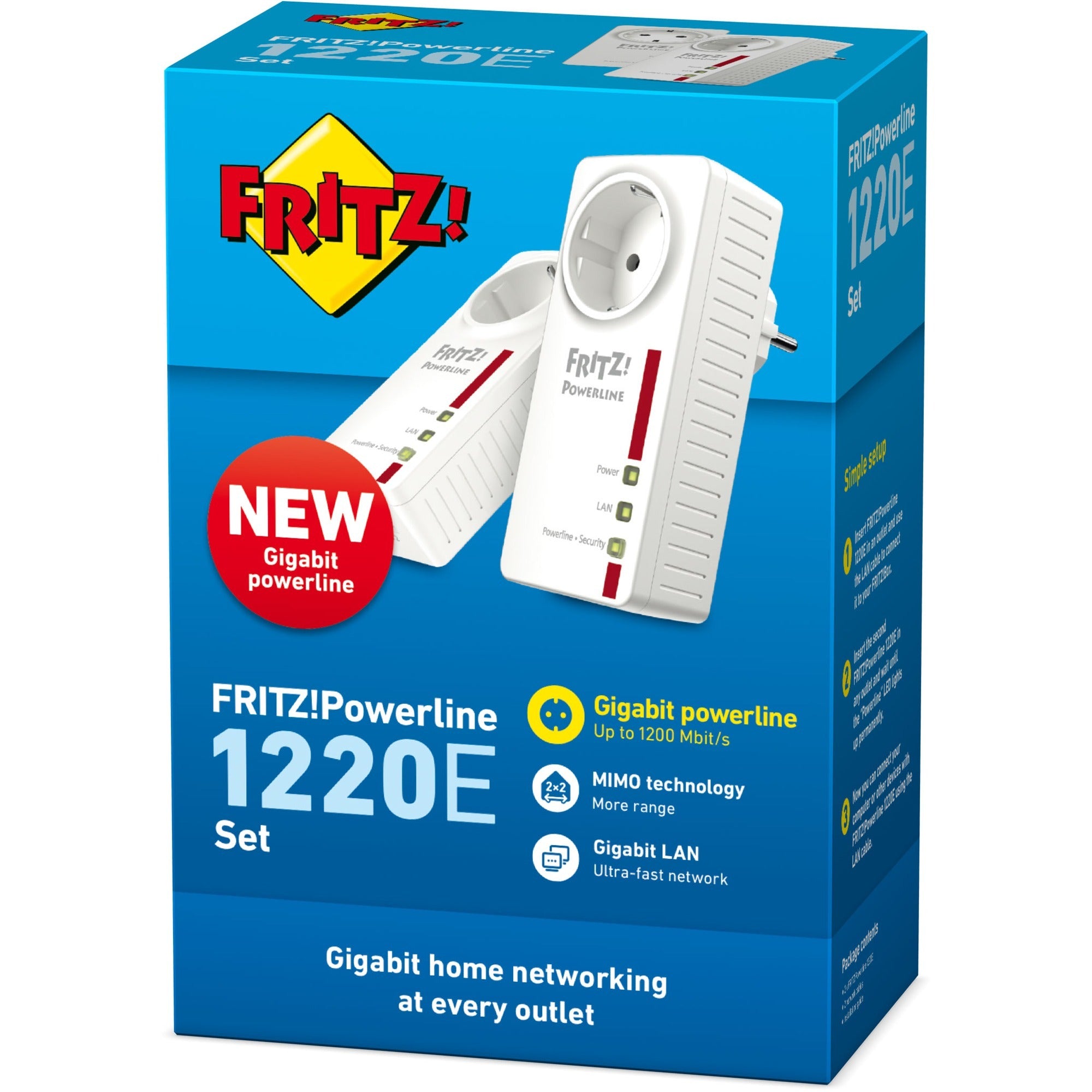 AVM AVM FRITZ!Powerline 1220E Set Internationaal