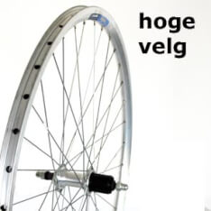 Roland Achterwiel 28 grote cass 8v Alu V-profiel zilver