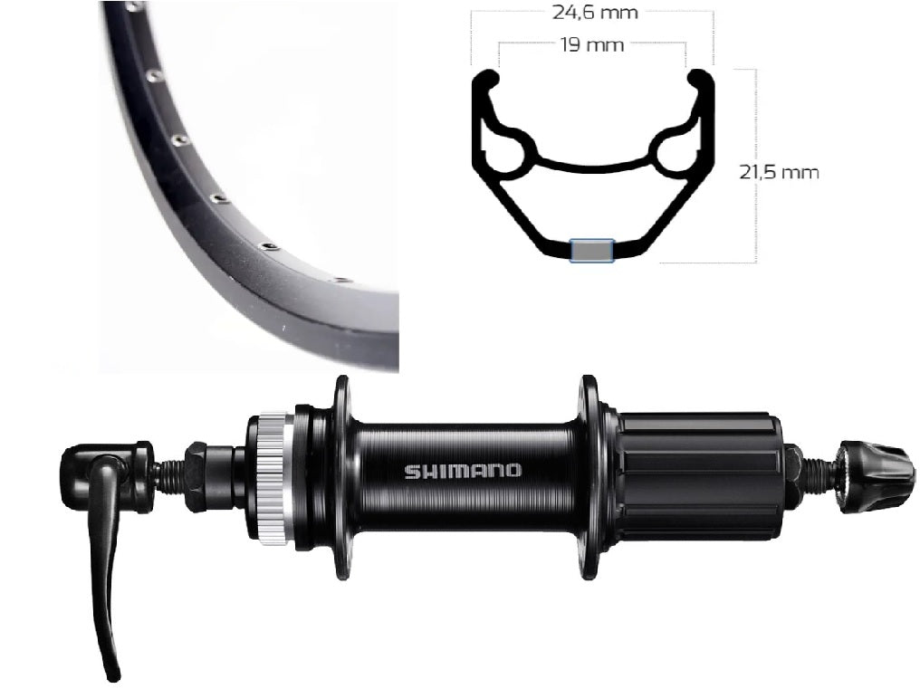 Roland achterwiel 28 fh-qc300 disc cl zac2000 zwart zw spk