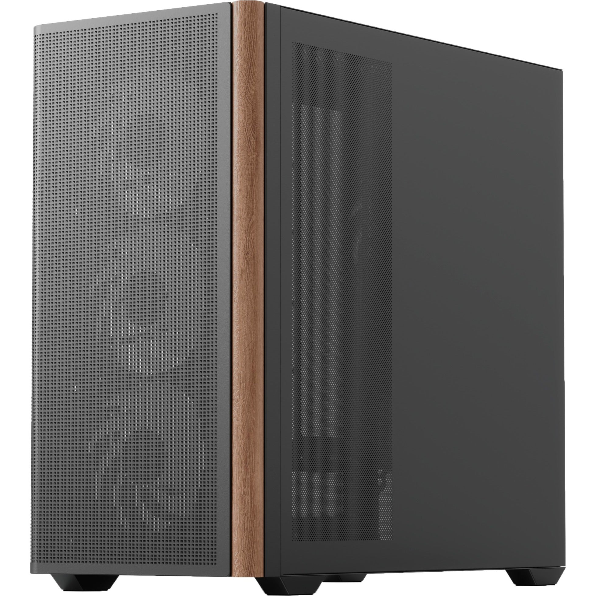 Aerocool b301a mini tower behuizing (zwart | 1x usb-a | 1x usb-c | rgb)