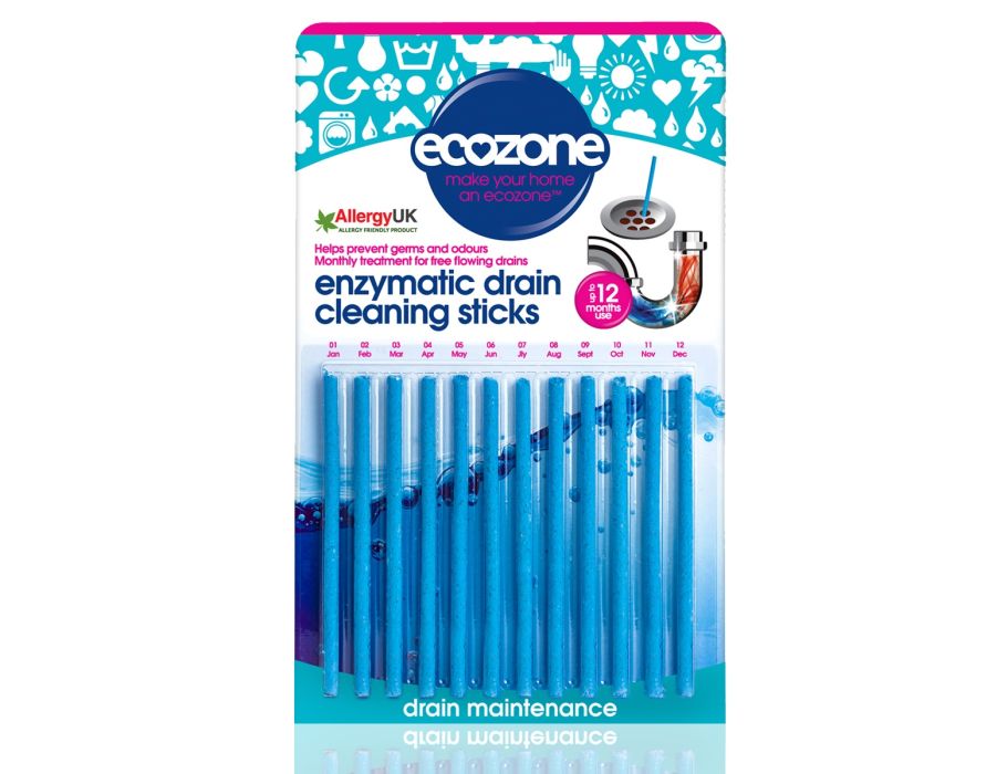 Ecozone afvoer reinigingssticks - geurvrij - 12 stuks