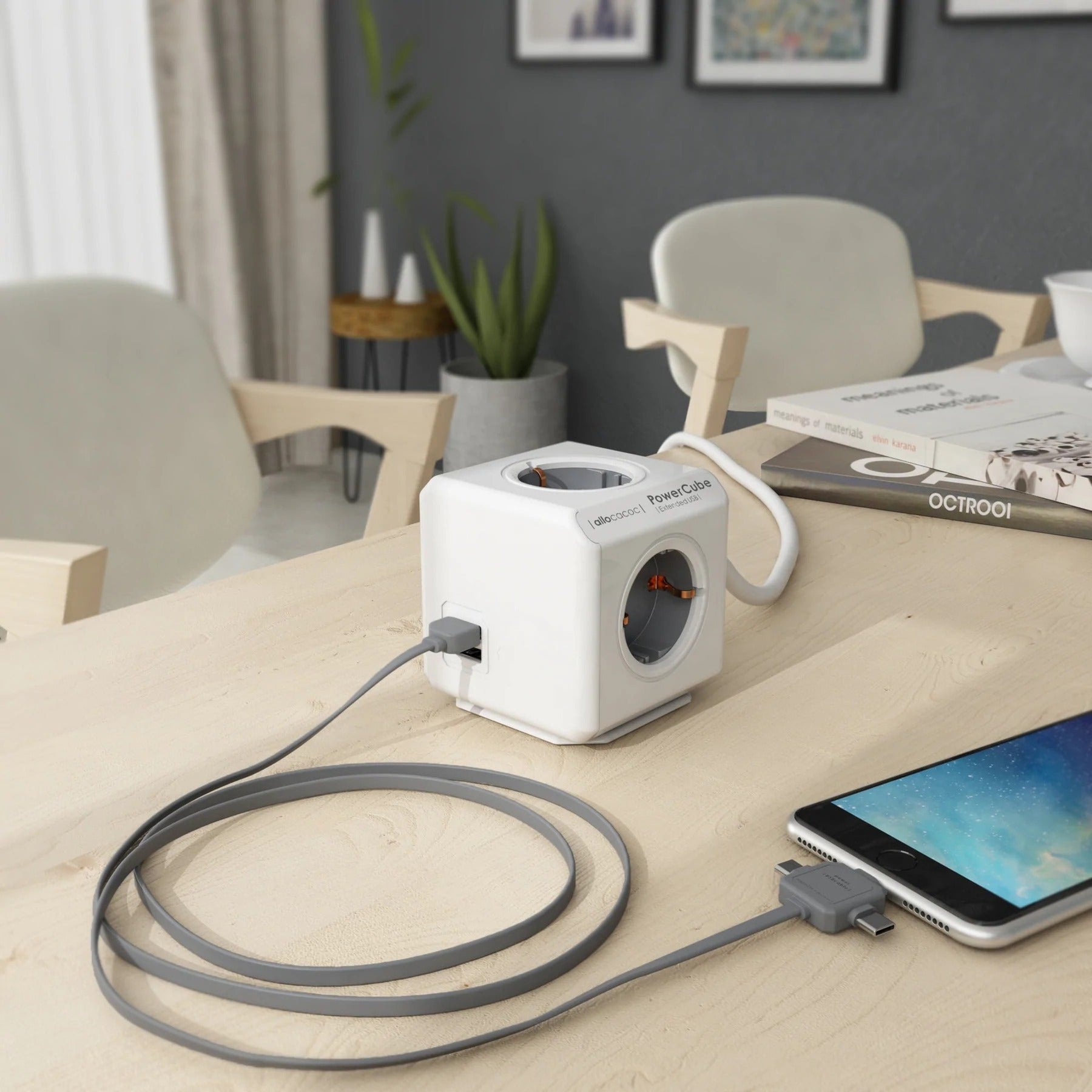 Allocacoc Allocacoc PowerCube Uitgebreide USB-stekkerdoos