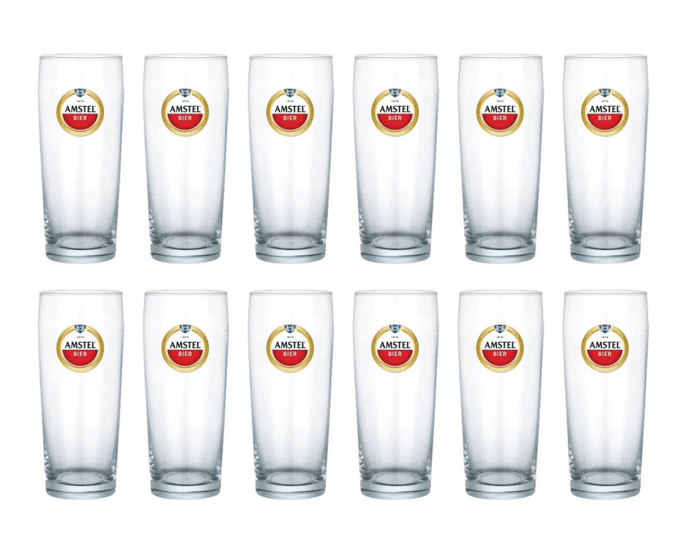 Amstel bierglazen stapelbaar (12x 22cl)