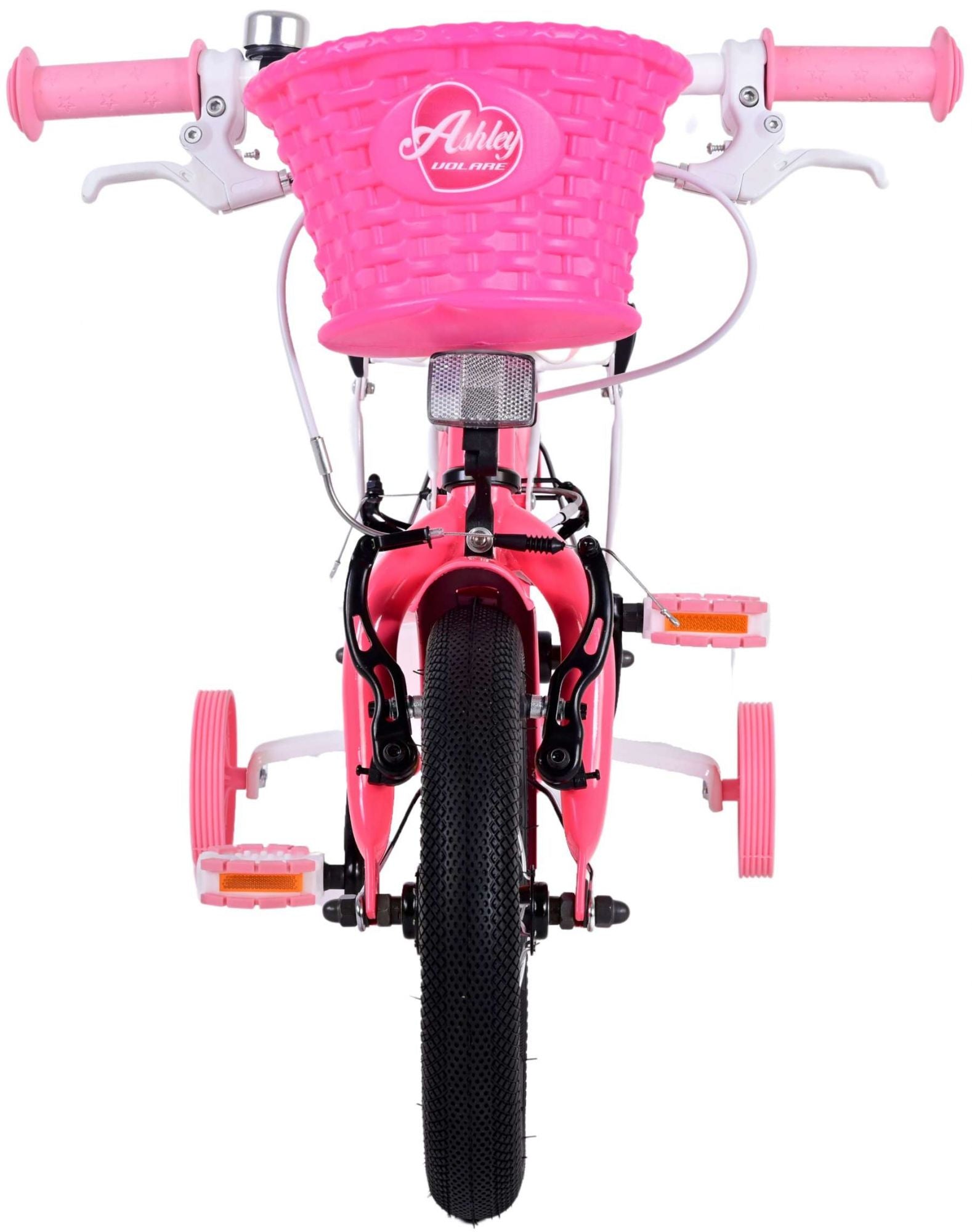 Volare Ashley Kinderfiets - Meisjes - 12 inch - Roze Rood - Twee handremmen