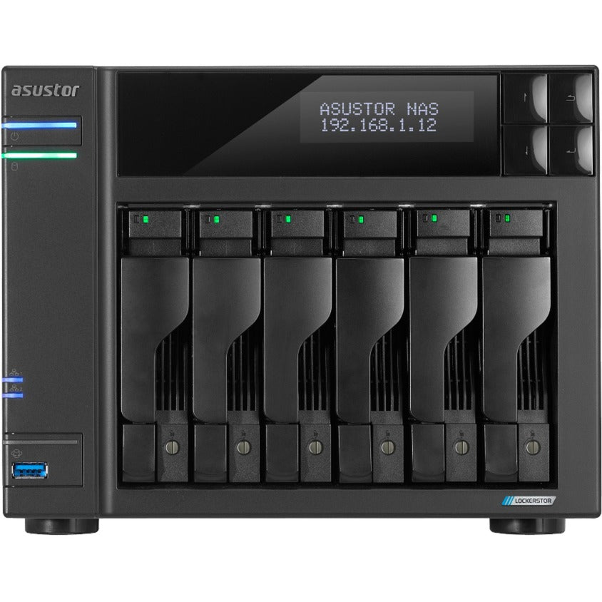 Asustor lockerstor 6 as6706t nas (zwart)