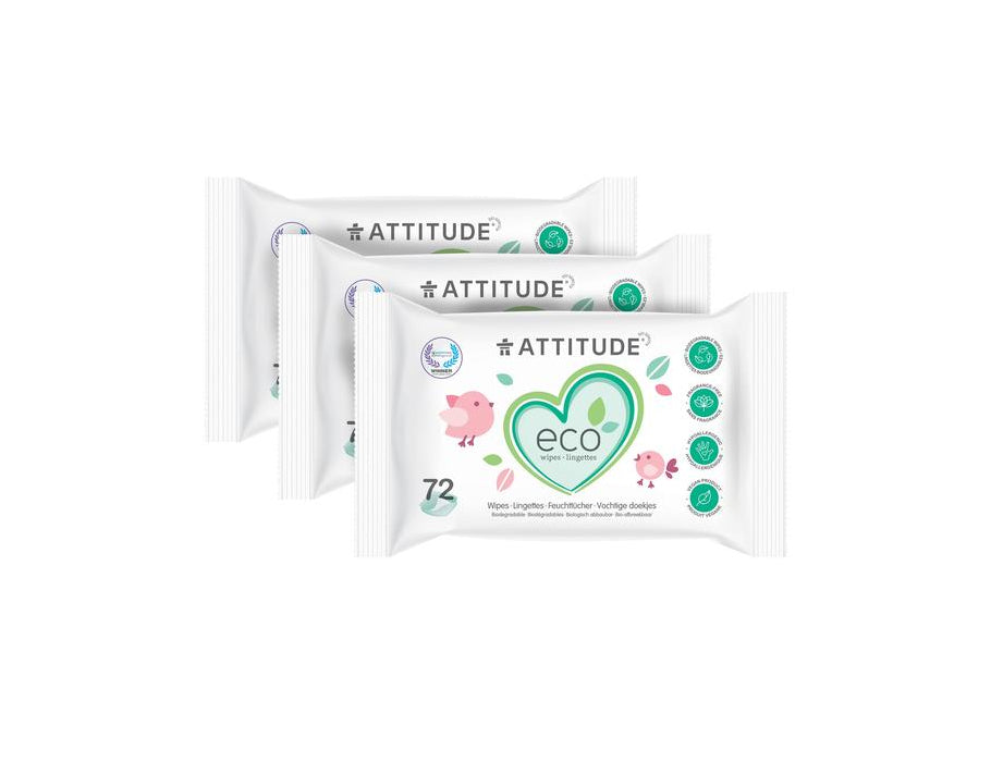 Attitude aanwezige babydoekjes - multipack 3x72 st.