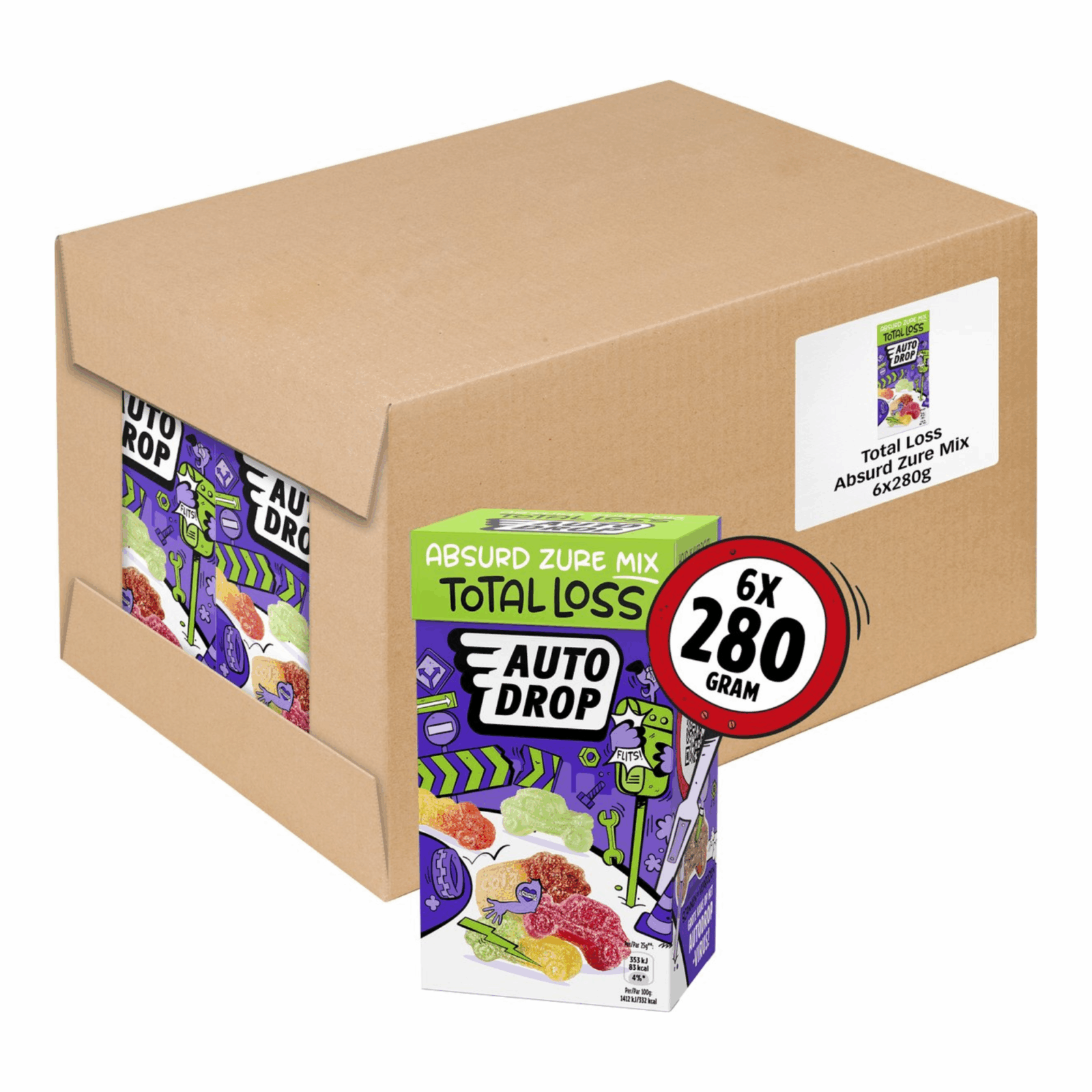 Autodrop mixdoos zot zure total loss (6x 280gr)