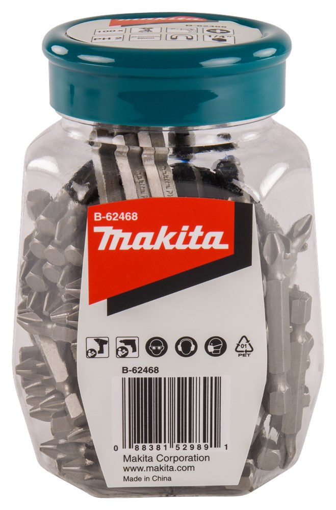 Makita accessoires schroefbit ph2x50mm pot 100st - b-62468