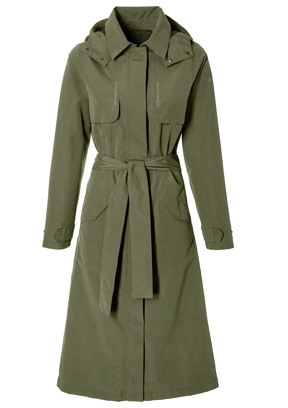 Basil trenchcoat mosse dames olive green s