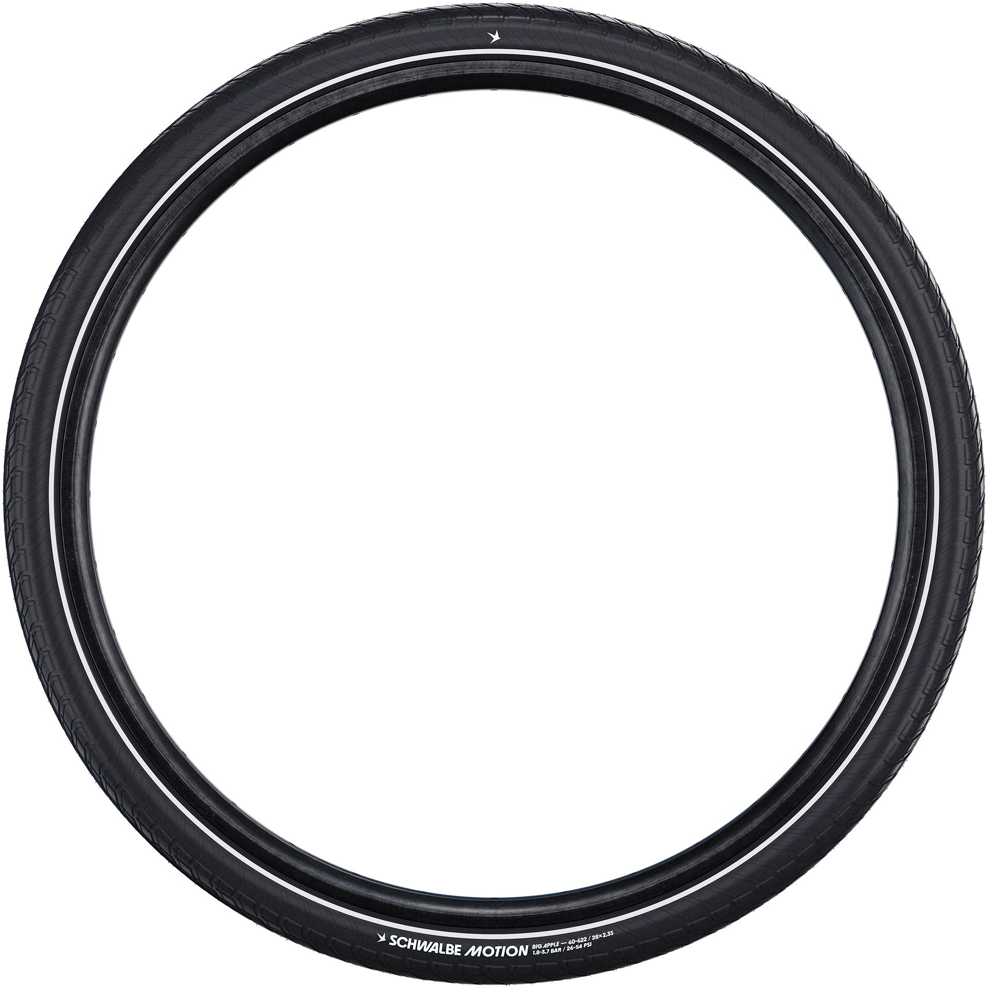 Schwalbe draadband motion big apple 50-254 +r zwart