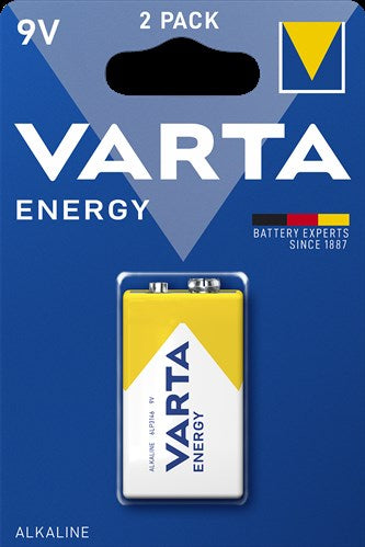 Varta 9v batterij energie alkalisch
