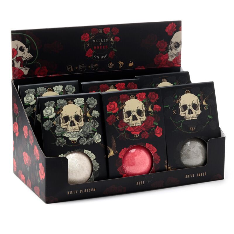 Bruisbal gift box - schedel rozen
