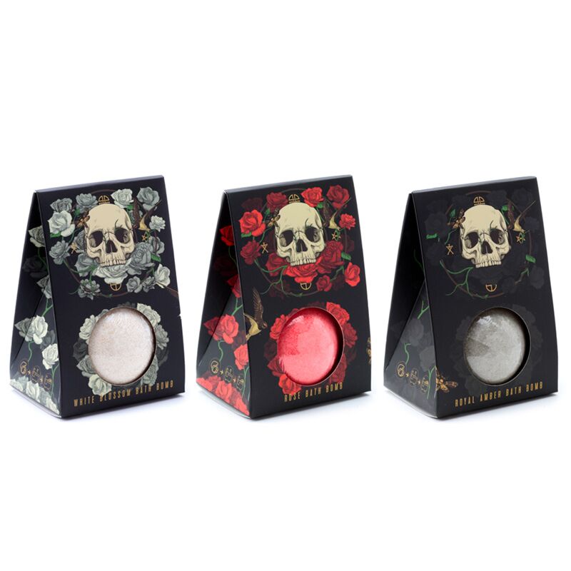 Bruisbal gift box - schedel rozen