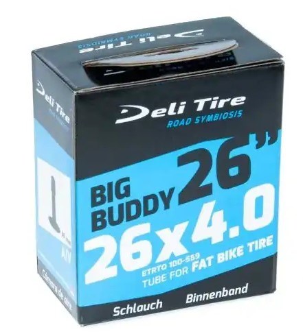 Deli buitenband deli big buddy binnenband 26x4.00 etrto 100-559, ventiel: schrader autoventiel 35mm