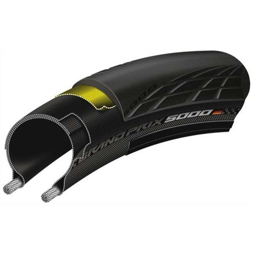 Continental Grand Prix 5000 vouwband, racefiets, 28-622, zwart