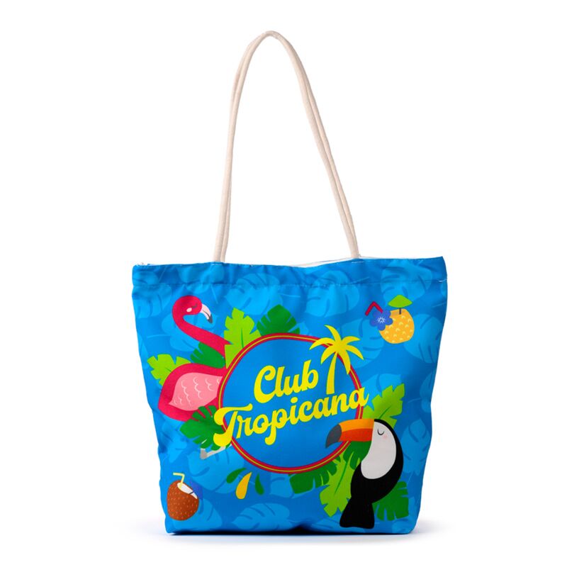 Pic flamingo club troana canvas strandtas