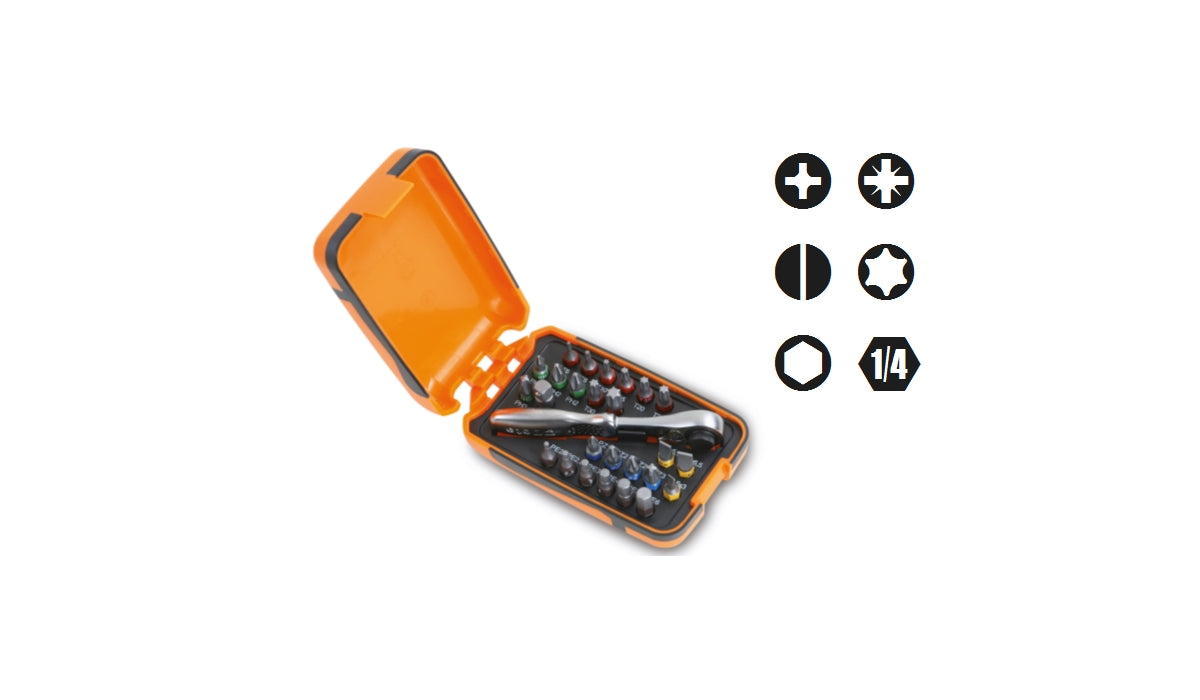 Beta Ratelsleutel Tools 860 C27 met schroefbitset 27 delig in doos
