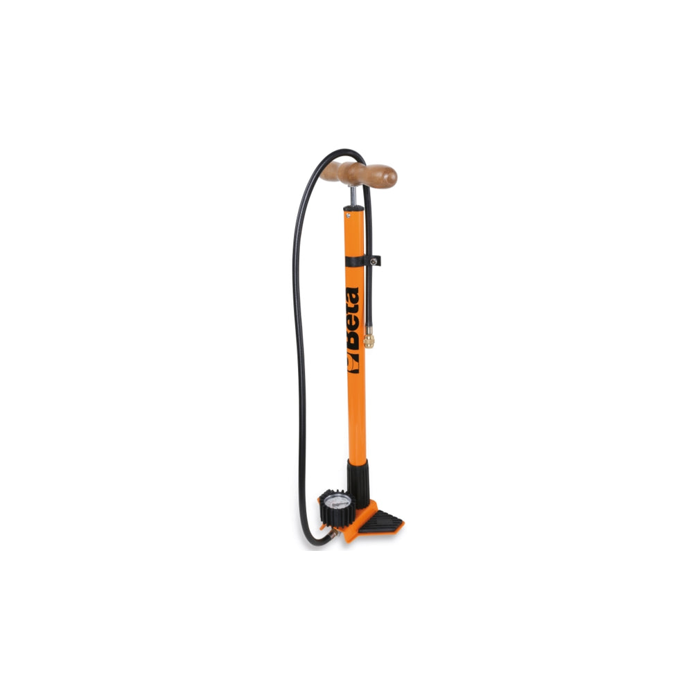 Pompe à vélo Beta 9597p avec manomètre orange