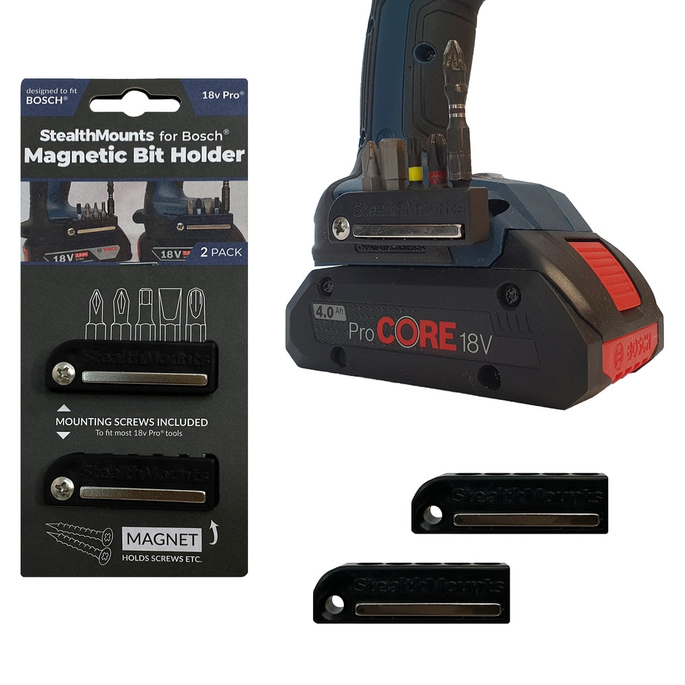 Stealthmounts bithouder voor bosch 18v | 2 stuks | zwart - bh-bo-blk-2