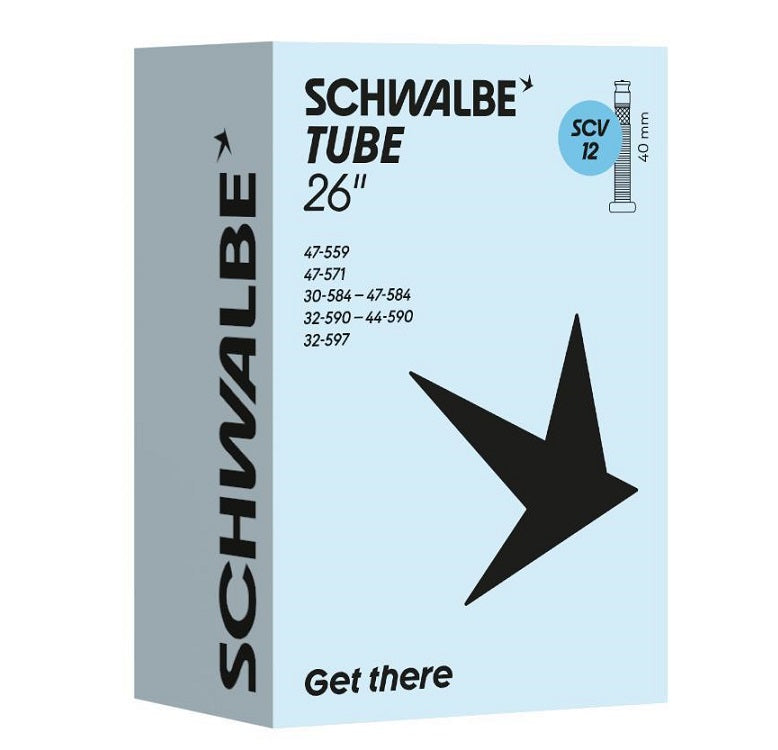 Schwalbe binnenband scv12 26 inch 30 47-559 597 clik valve 40mm