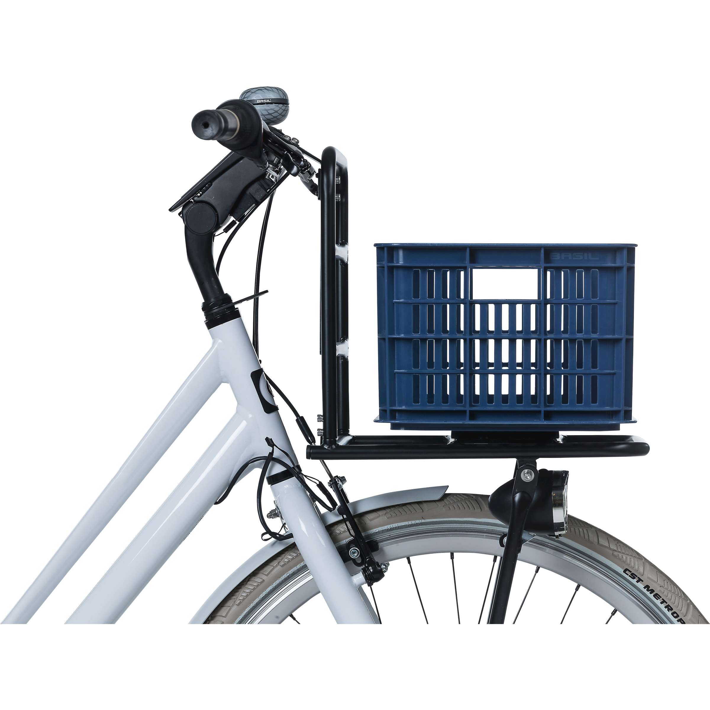 Caisse de vélo recyclée Basil Crate S 17,5 litres 29 x 39 x 20 cm - pierre bleue