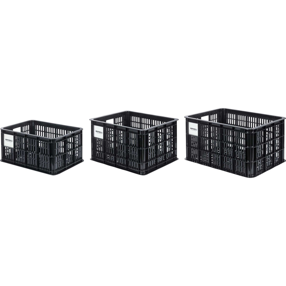 Basil gerecyclede fietskrat crate s 17.5 liter mik 28 x 39 x 23 cm - zwart
