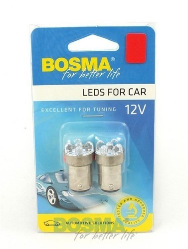 Bosma 2.5-LED Lamp 12V BAY15D Red