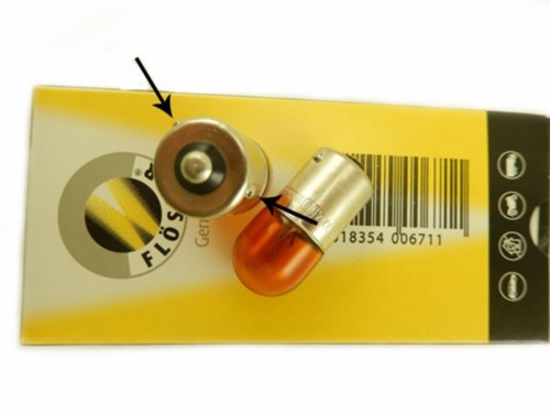 Bosma bulb 12v 21w bau15s orange